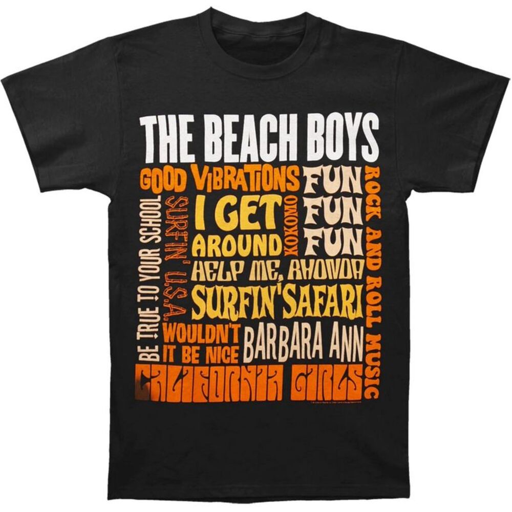 The Beach Boys Unisex Adult Best of SS Cotton T-Shirt / Black